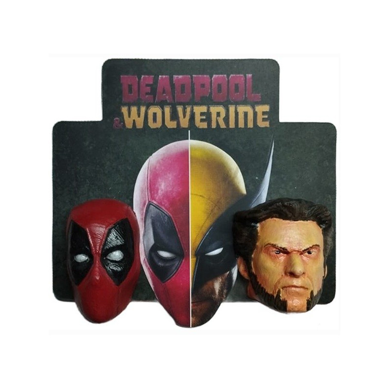 Imán 3-D doble Deadpool & Wolverine (Marvel Studios)