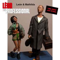 León y Mathilda escultura diorama - El Perfecto Asesino / Figuras artesanales únicas, tirada limitada