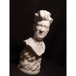 David Lynch escultura busto  / Figura artesanal única, tirada limitada