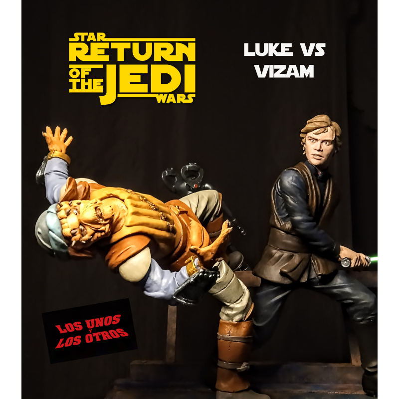 Escultura Diorama Star Wars Return of the Jedi - Luke vs Vizam