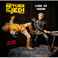 Escultura Diorama Star Wars Return of the Jedi - Luke vs Vizam