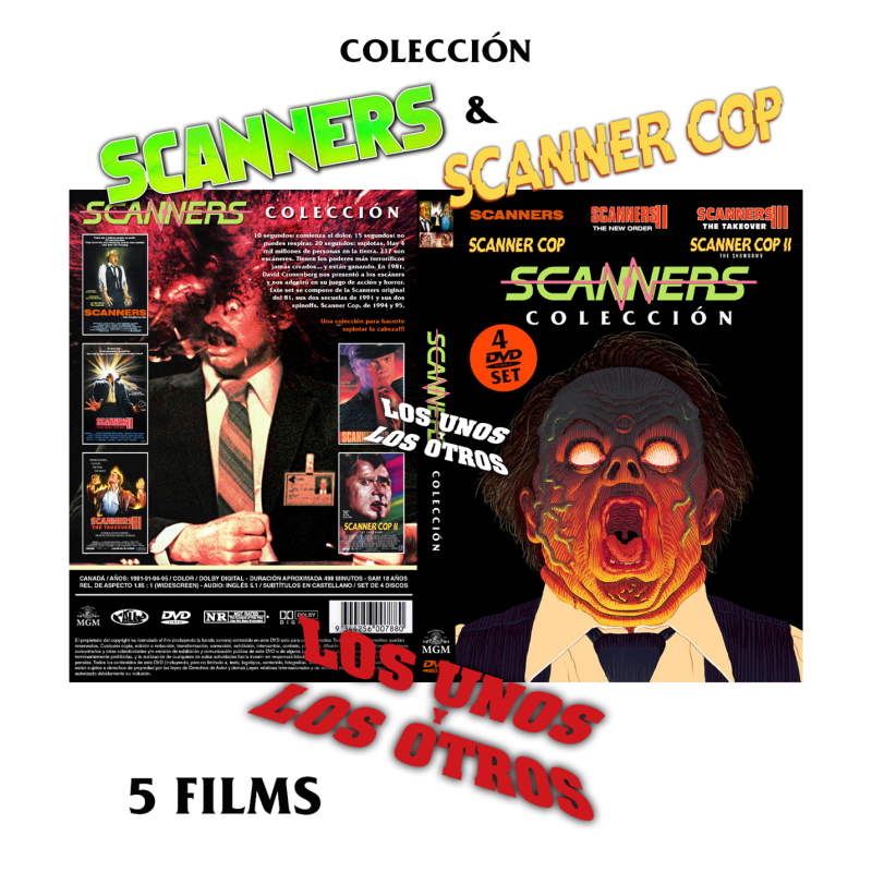 Scanners y Scanner Cop - Colección completa DVD (5 películas)