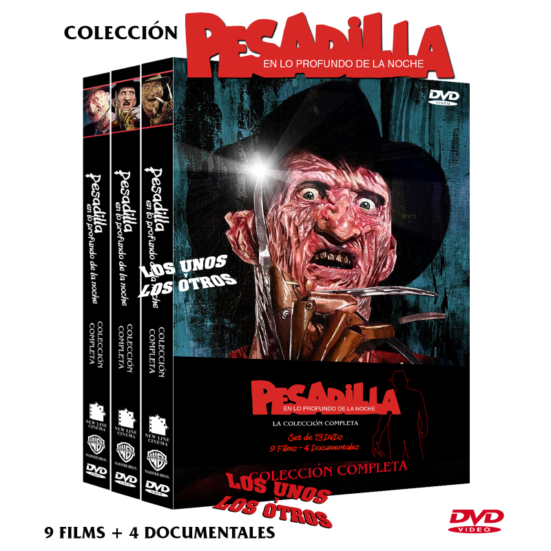 A Nightmare on Elm Street (Pesadilla saga) Colección completa DVD - 9 películas + 4 documentales