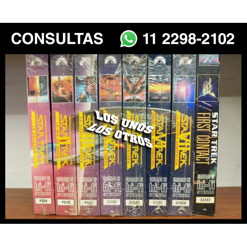 VHS - Star Trek saga de películas 1-8 (Películas en Videocassette) IMPECABLES!!!